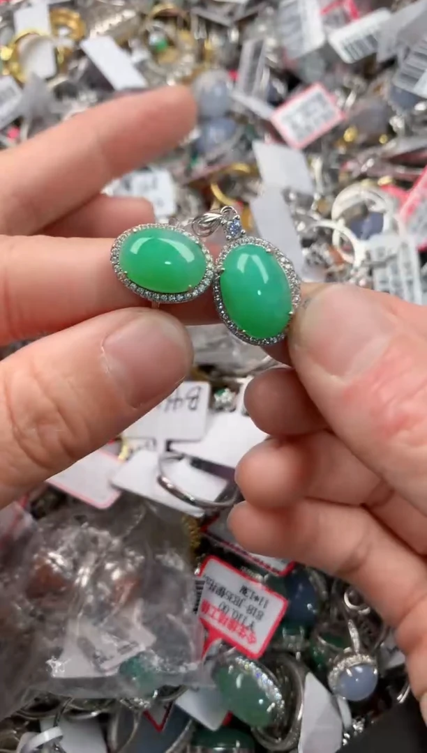 银S925镶嵌戒指翡翠333   5