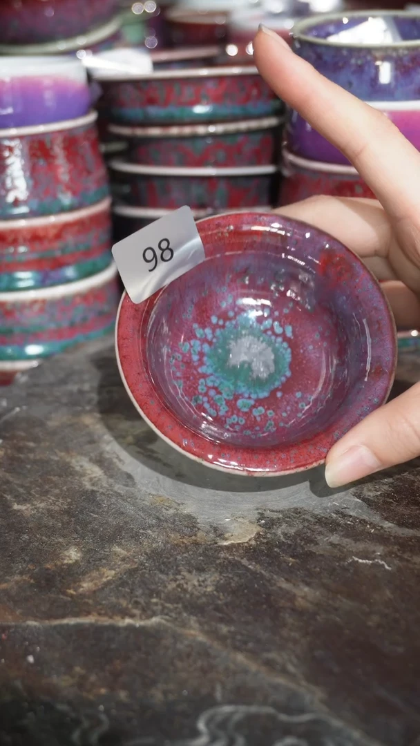 摆件陶精品窑变钧瓷茶器