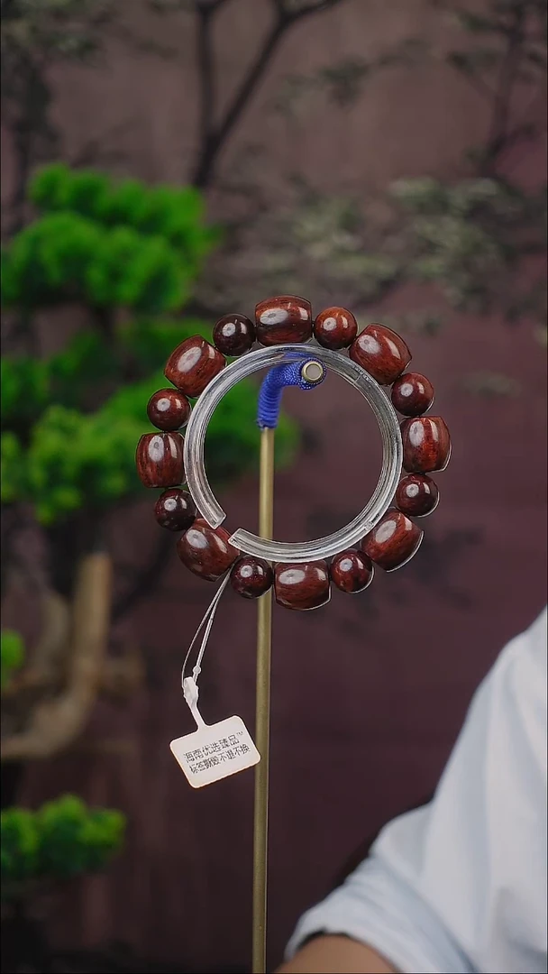 木本降真香红降花梨公手串1.5鼓珠