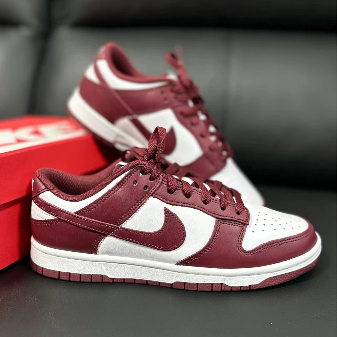 Nike耐克 Dunk Low 男款褐色低帮复古运动鞋百搭休闲板鞋官方正品