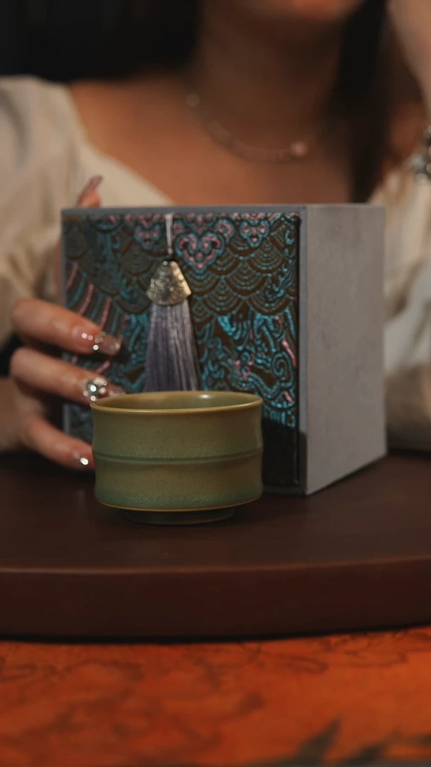 杯子竹节 柴烧全品一级 汝州原产地原矿仿古老釉