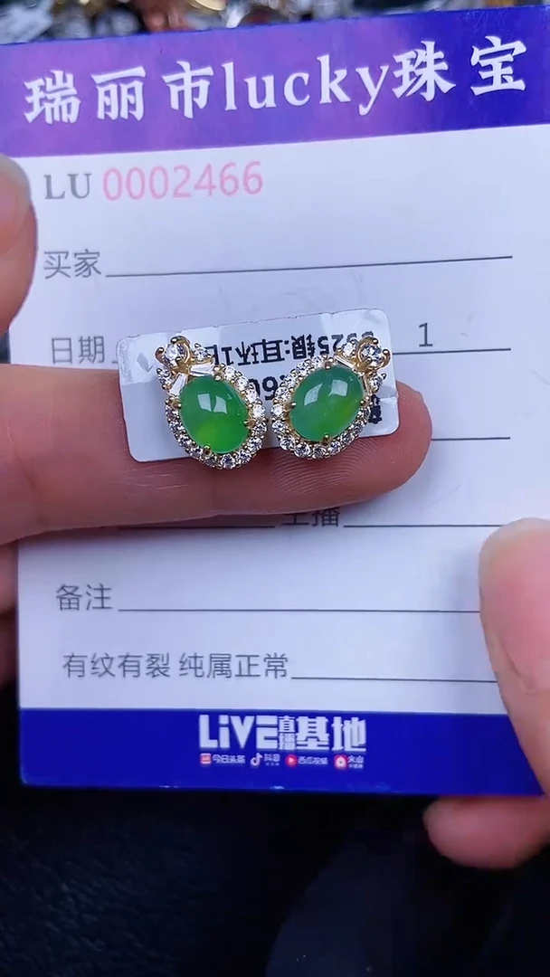 颈饰银S925镶嵌翡翠2466