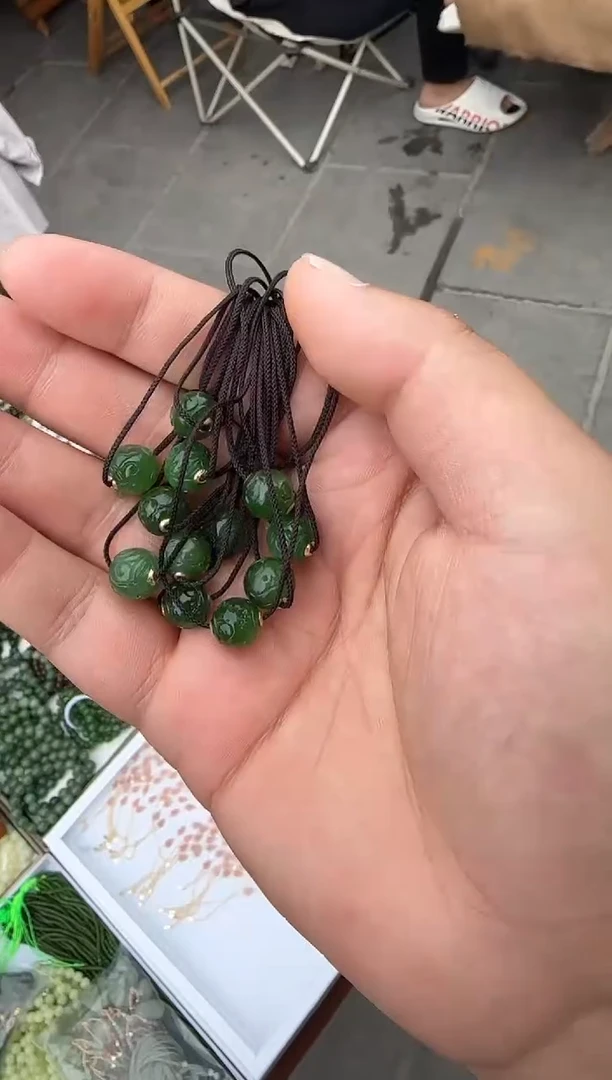 和田玉18K金镶嵌吊坠(不含链)【陆421】06  0085多样性发其一