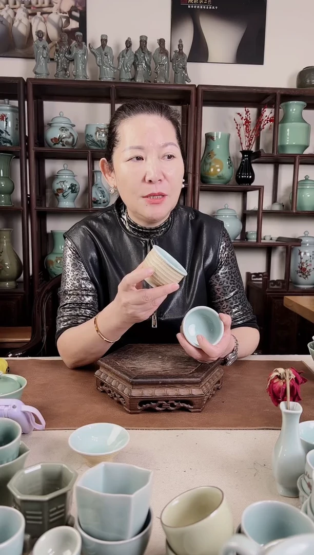 纯手工 草木灰 直口杯