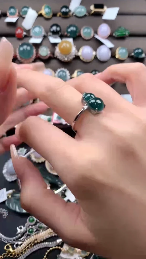 【闪购商品】翡翠戒指银S925镶嵌4324324