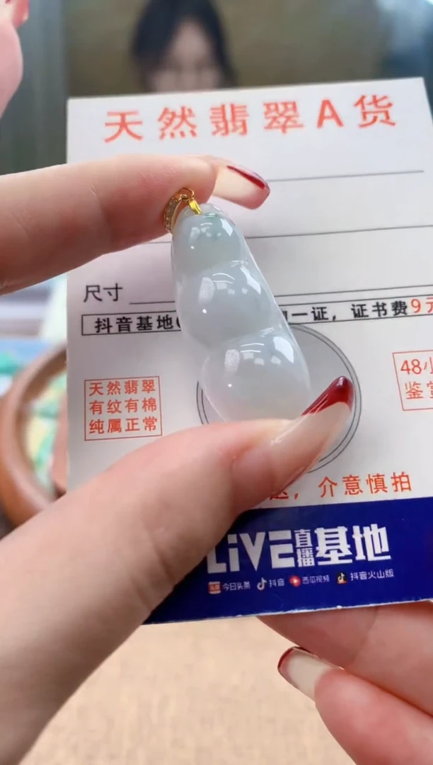 颈饰未镶嵌翡翠 天然A货翡翠挂件