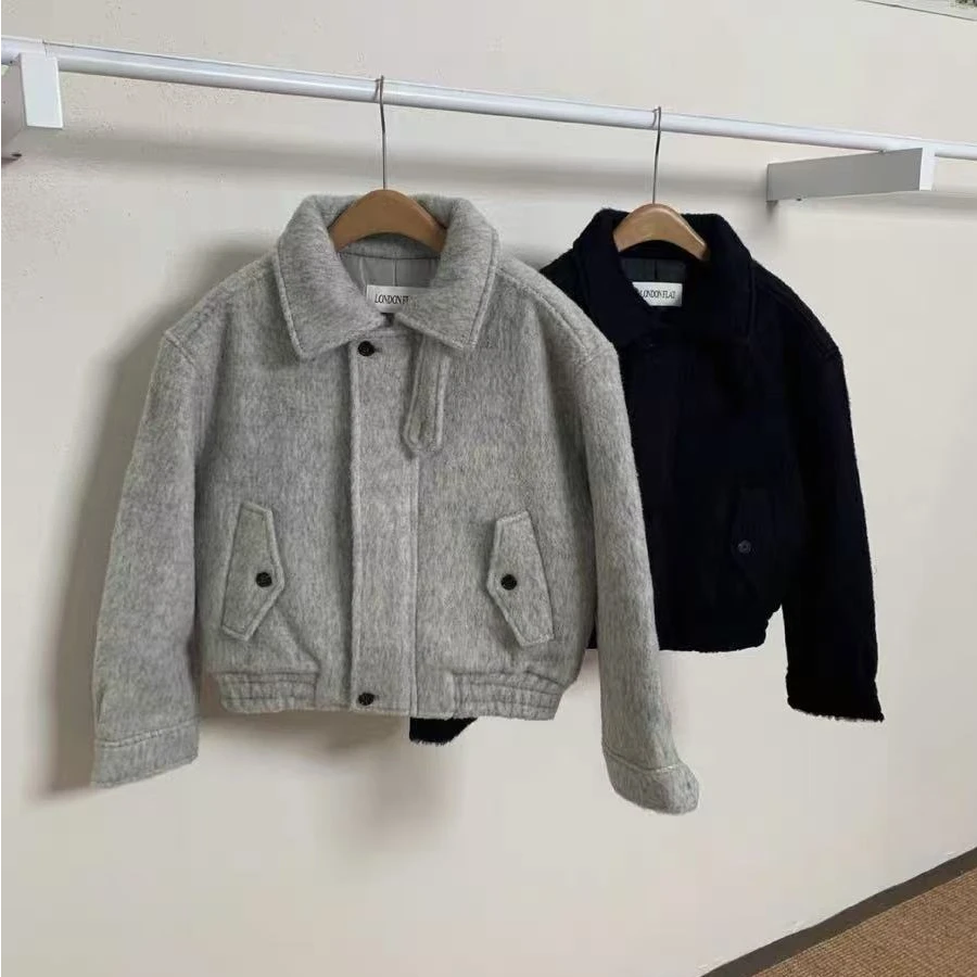 韩国东大门正品代购  LON短款复古气质立领外套（no退 no换）