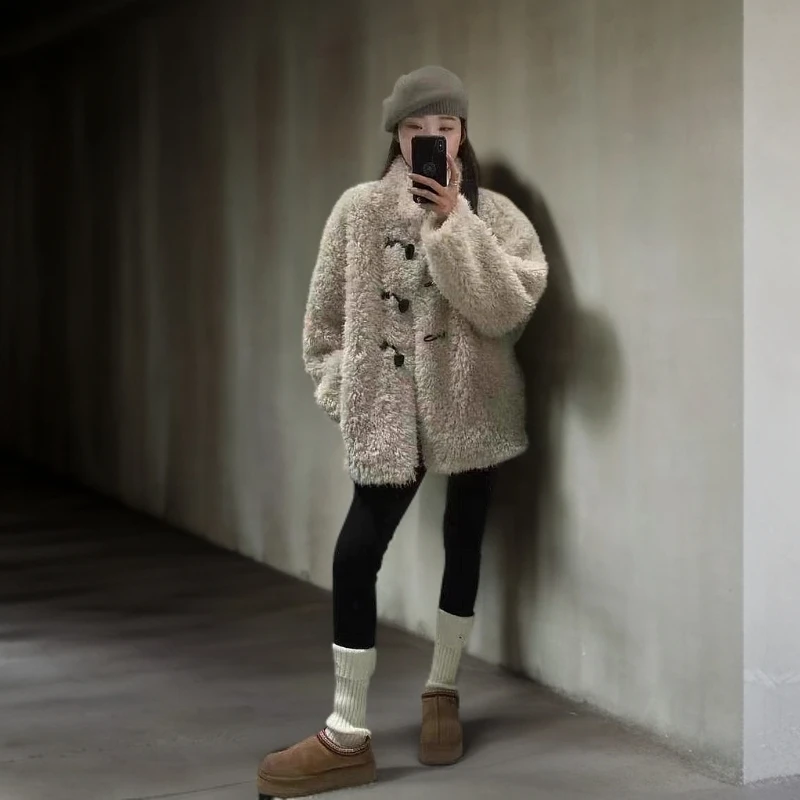 2025爆款羔羔毛大衣外套裁片