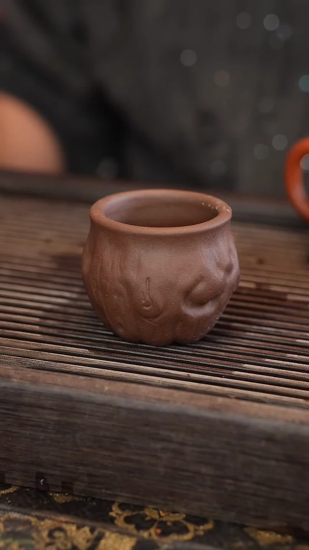 茶壶紫砂全手抱石杯子130cc