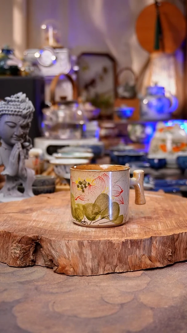 杯子荷花手工手绘手工手绘