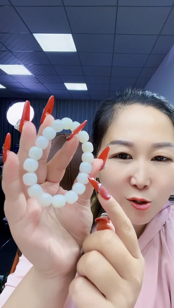 手串未镶嵌和田玉纯天然和田玉新疆金山羊脂白玉12