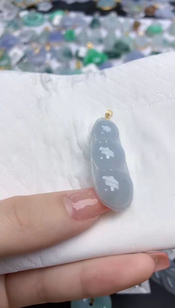 【闪购商品】翡翠颈饰18K金镶嵌天然缅甸翡翠A货
