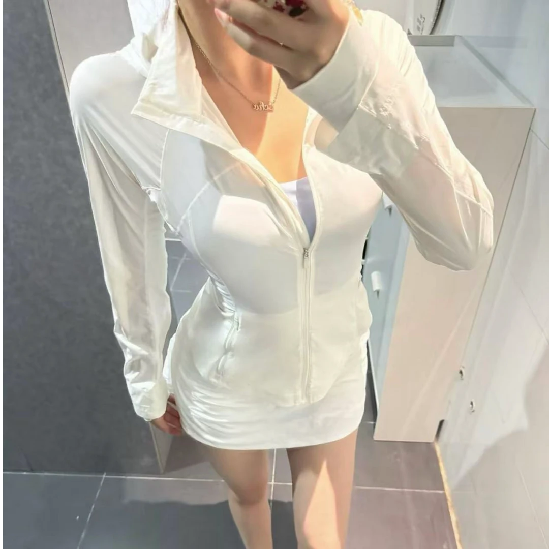 Iu(一毛毛一样样)连帽防晒衣goal皮肤衣防紫外线修身显示鱼骨设计
