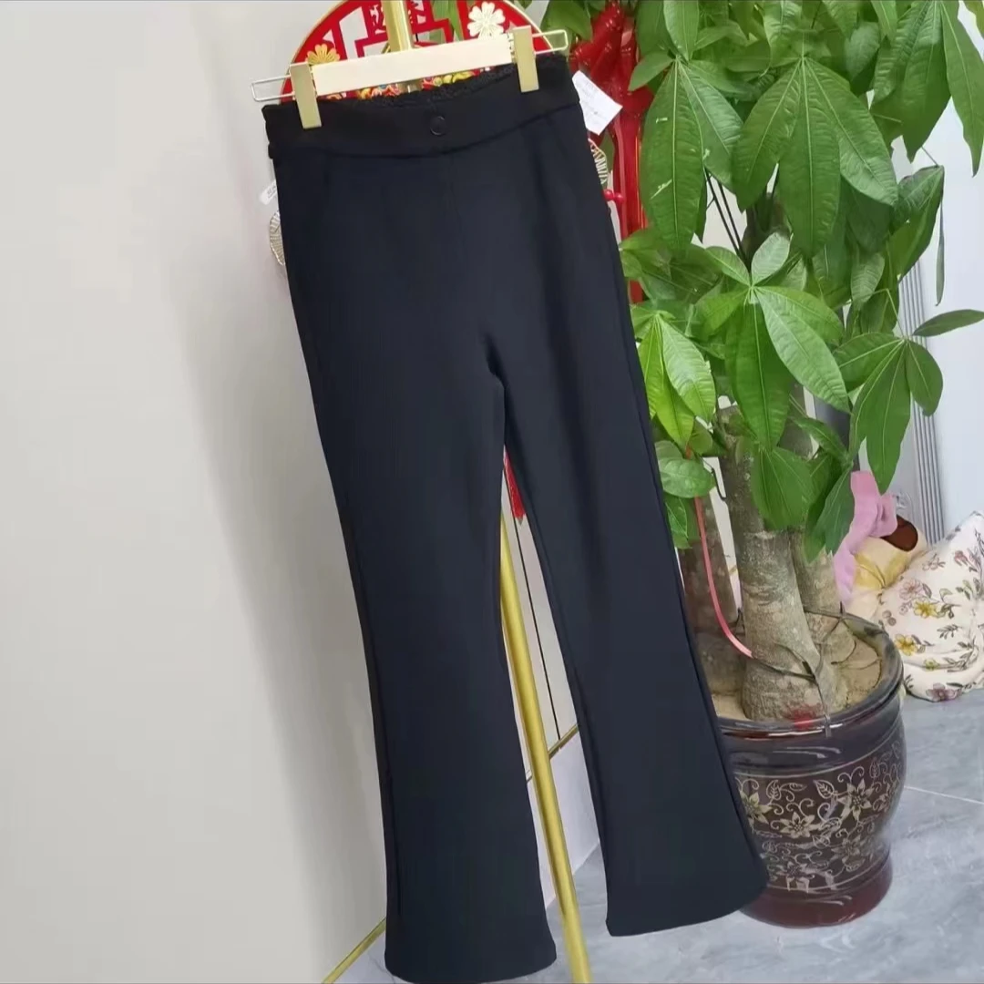 【娜姐家】8201#春季显瘦百搭黑色微喇裤