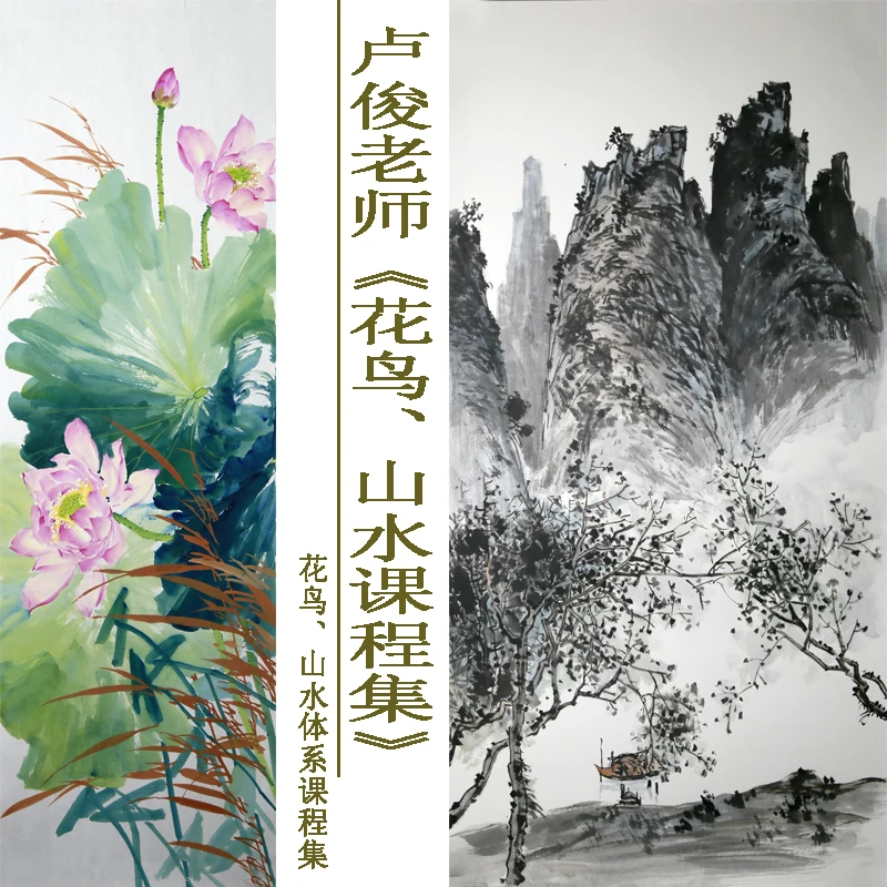 《卢俊老师花鸟、山水课程集》（留意短信解锁课程）