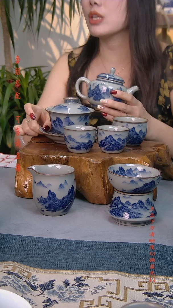 简装家用款7件套 老陶泥开片纹陶瓷茶具