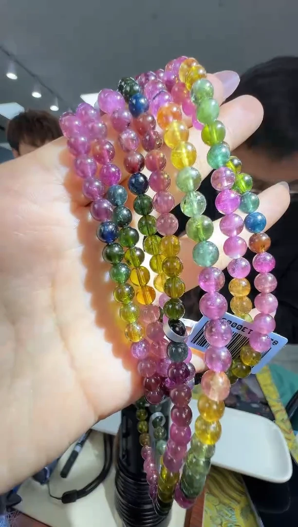 【闪购商品】碧玺手链未镶嵌QQ4335约5mm多样性发一件