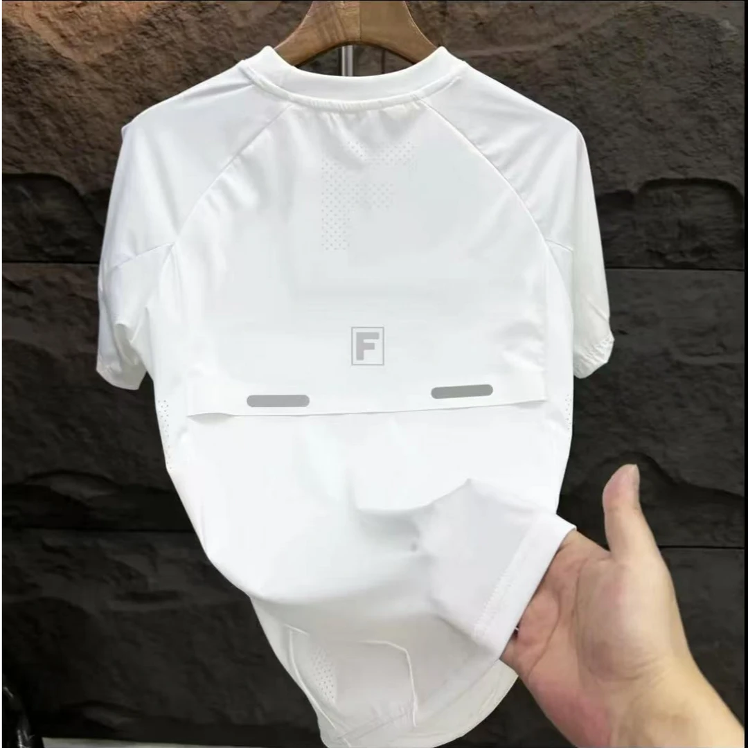 新品F标夏季男童套装新品速干衣服同款中大童圆领透气两件套