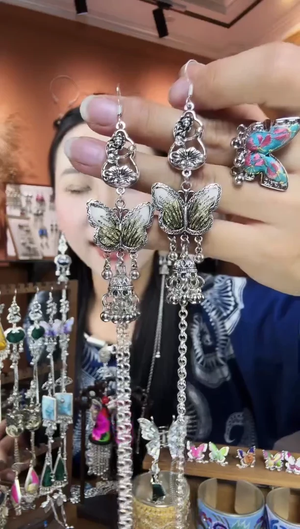 刺绣纯手工民族风耳环