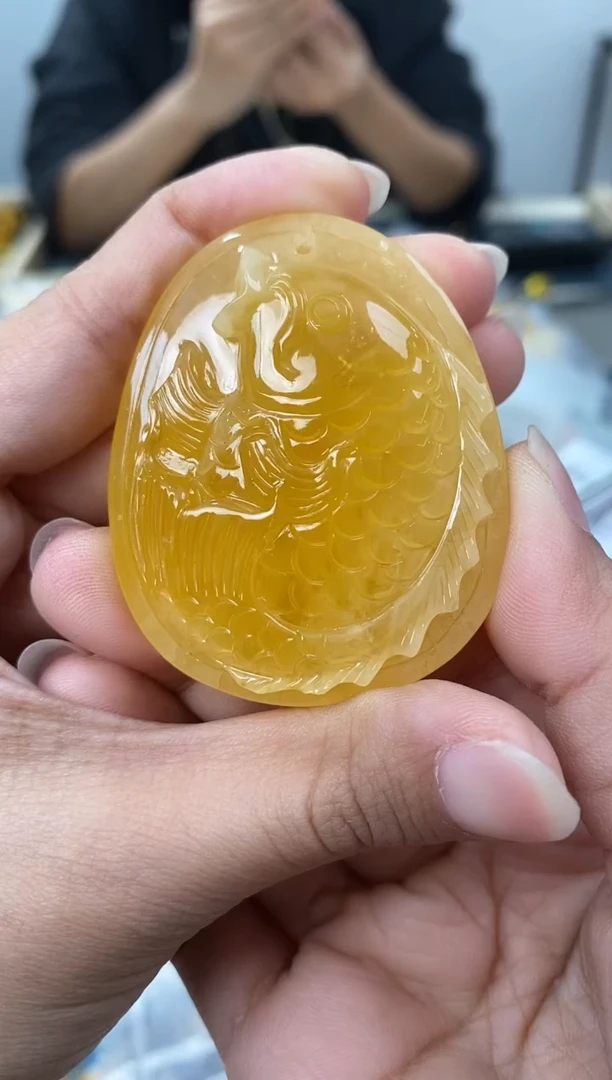【闪购商品】琥珀裸石未镶嵌天然琥珀蜜蜡年年有余
