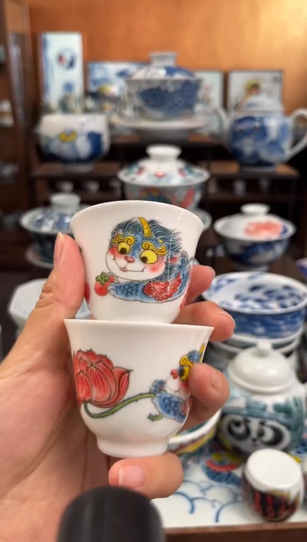 昨明貔貅铃铛杯2个
