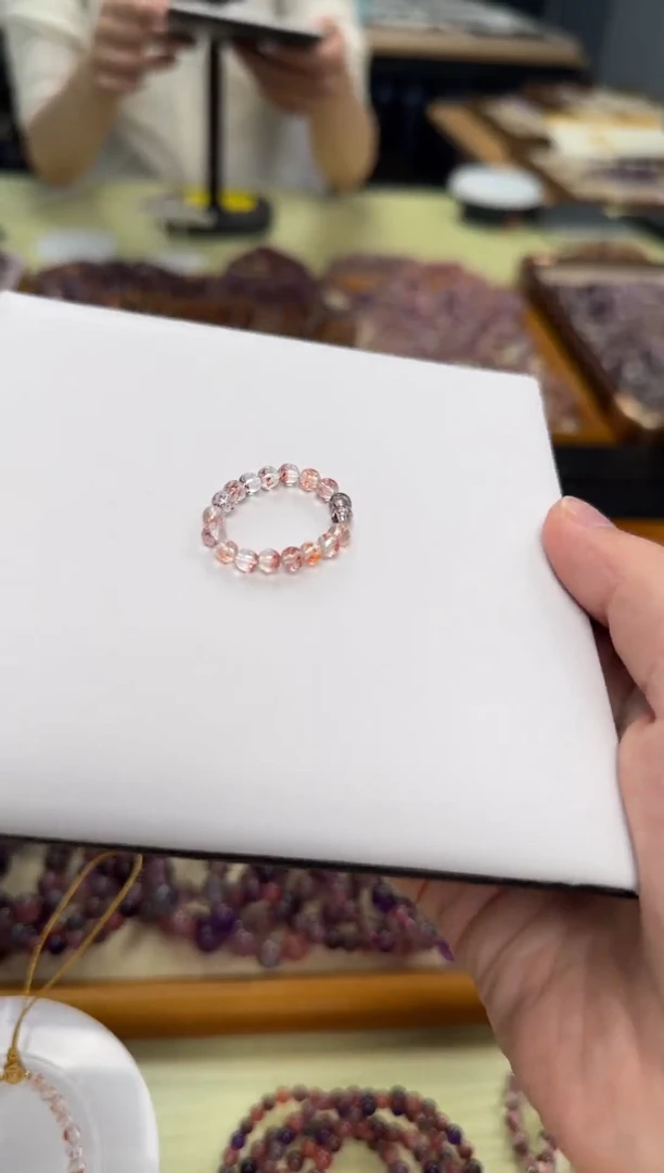 未镶嵌戒指水晶芬达金草莓戒指 多样性发一