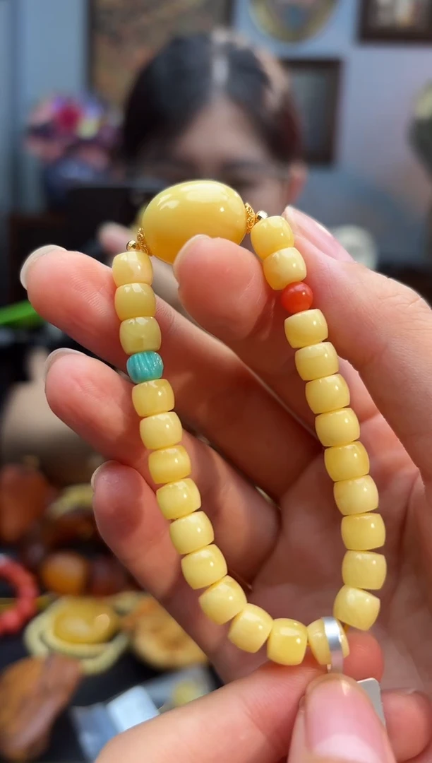 手串琥珀未镶嵌成品