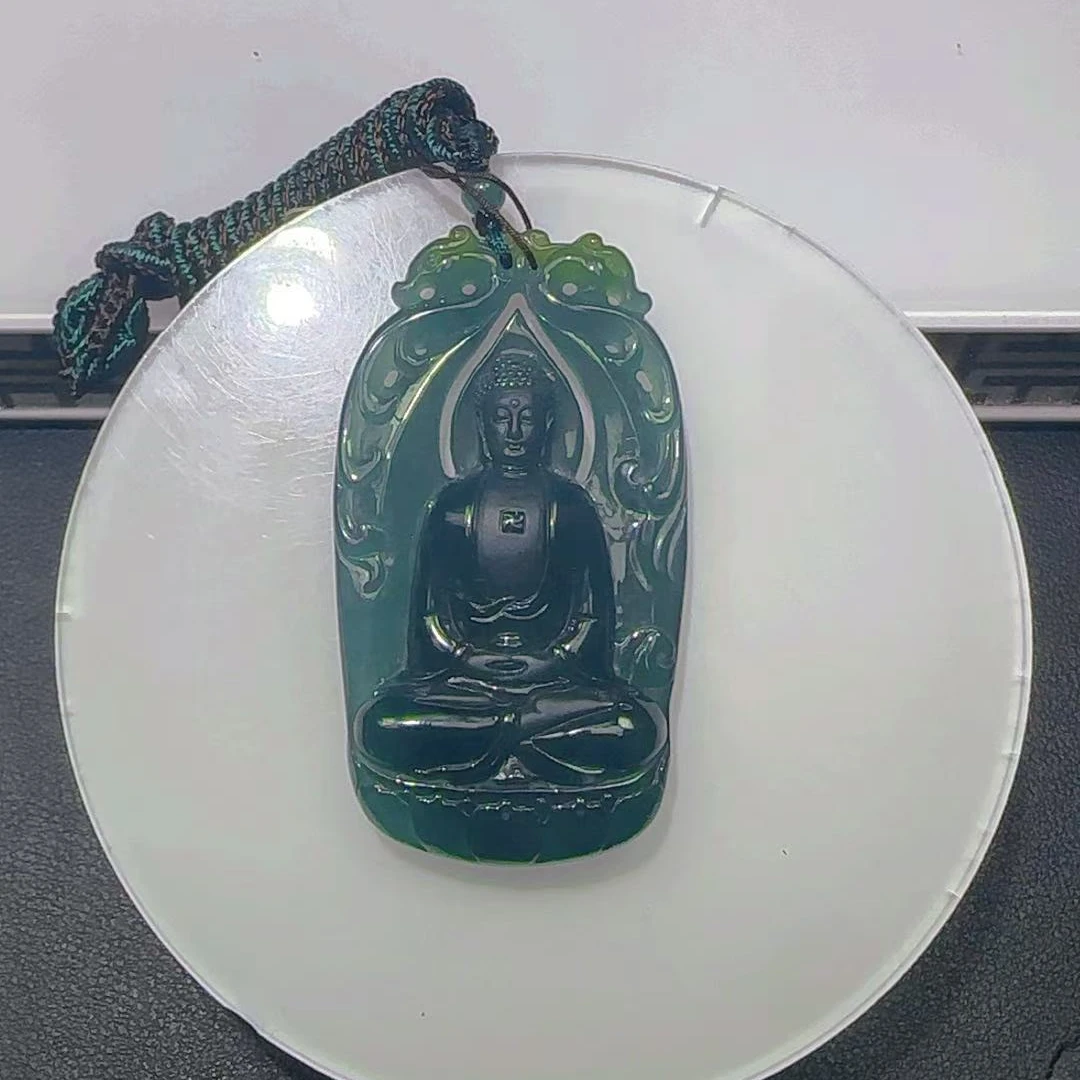 翡翠A货精品佛观天下牌带珠链GS-80188