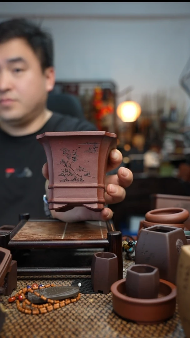 紫砂花盆長木軒精品紫砂