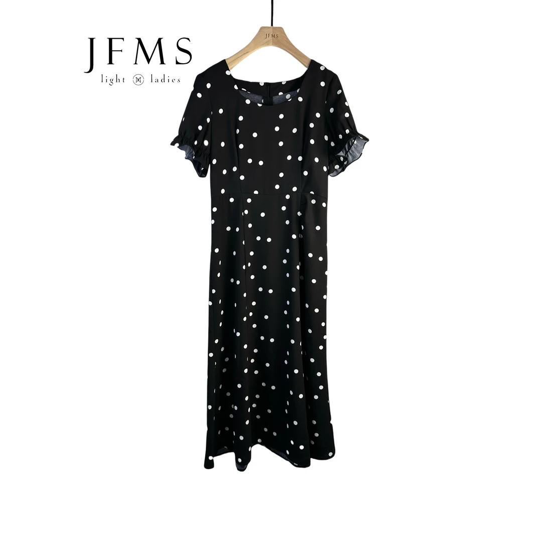 2025夏季波点有袖连衣裙连衣裙Q225