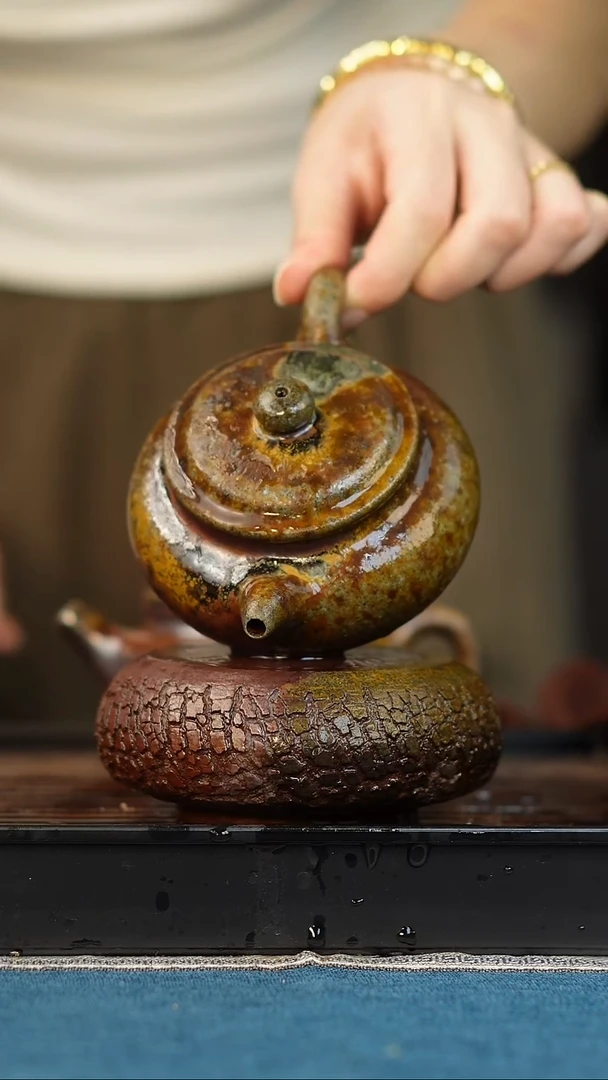 茶壶紫砂柴烧 仿古 段泥窑宝 180cc