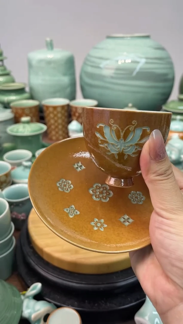 1杯1托  慧仙青瓷 龙泉青瓷大促