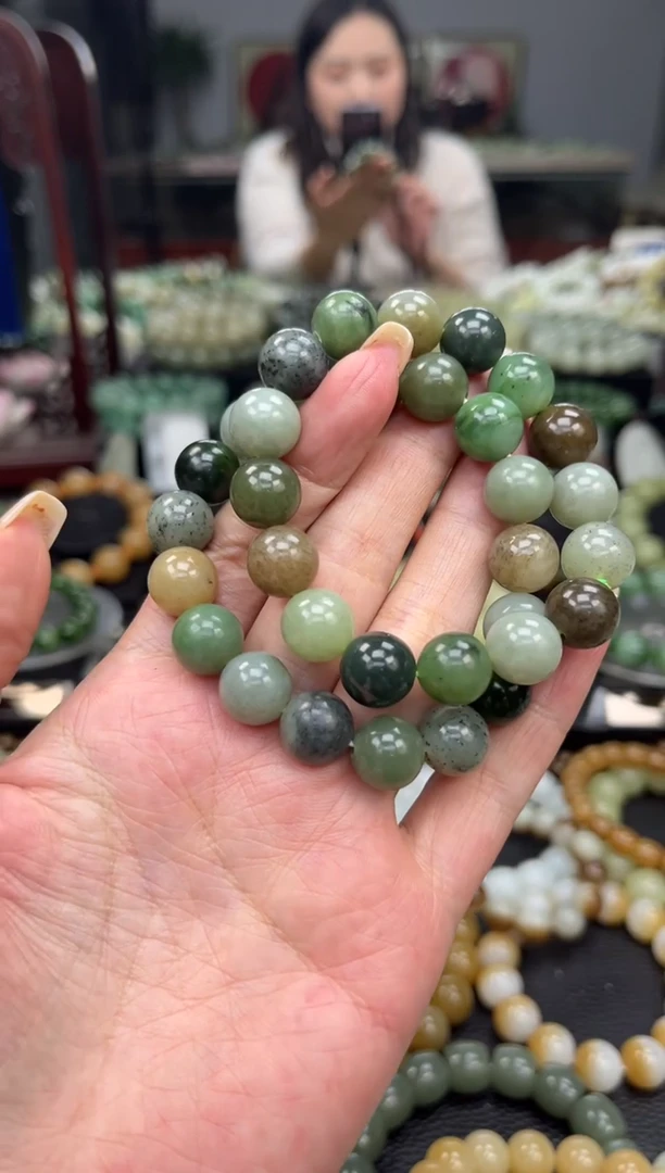 【闪购商品】和田玉手串未镶嵌新疆多宝卡12拍一发一