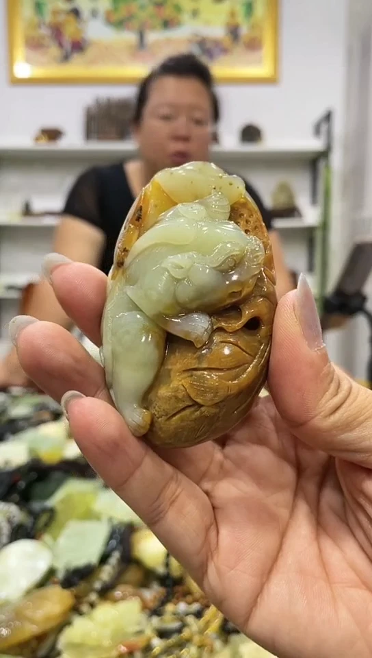 岫玉未镶嵌挂件
