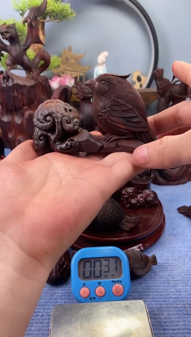 檀香紫檀（小叶紫檀）福*小鸟