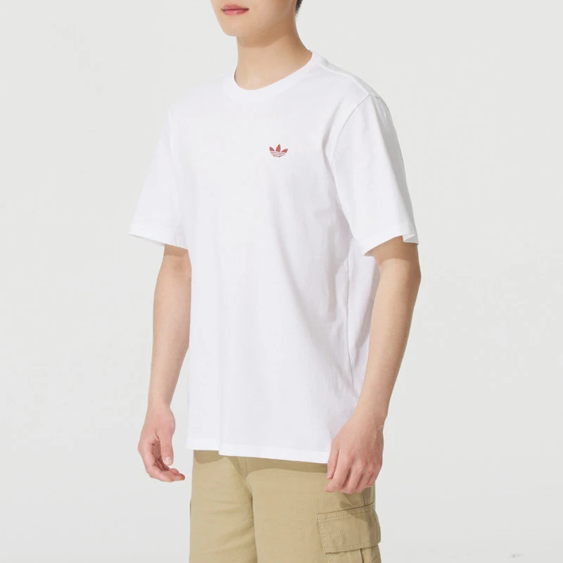 阿迪达斯三叶草男装短袖T恤2025夏季新款休闲运动半袖上衣 JD2796