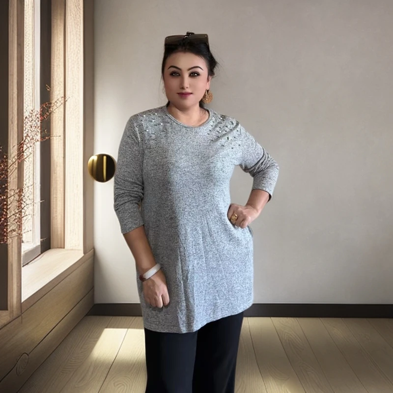 钉珠长袖秋季爆款