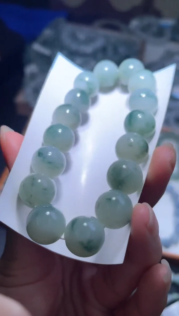 未镶嵌定制翡翠天然缅甸翡翠手串26