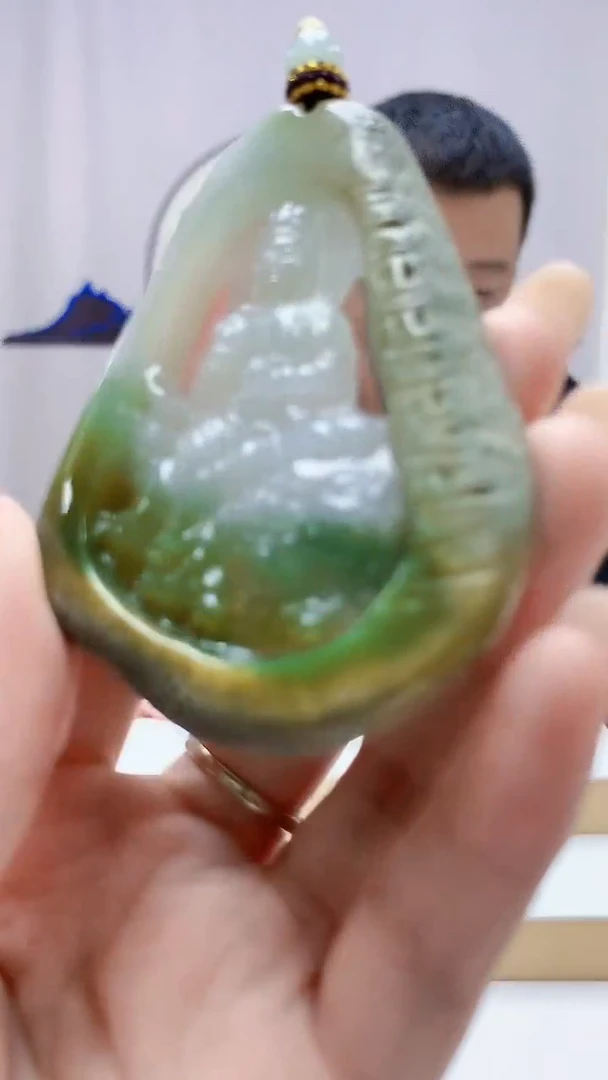 未镶嵌定制翡翠4898DD-毛货挂件115