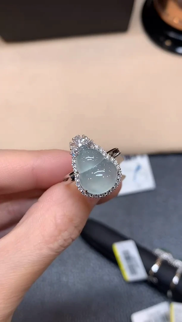 18K金镶嵌戒指翡翠【48小时鉴赏期】两用款