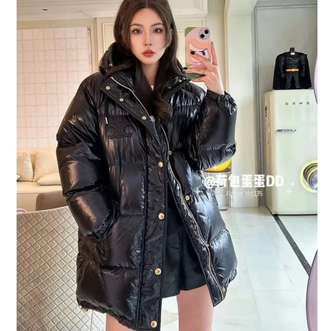 未使用 Celine/思琳 徽标长袖羽绒 黑色/36