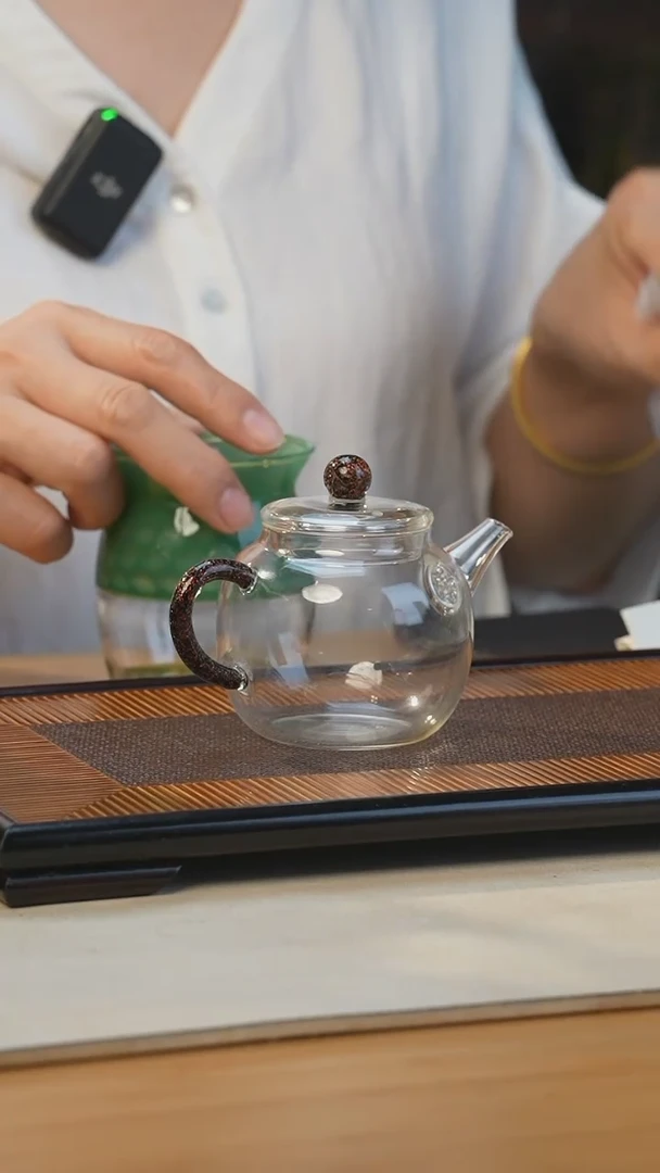 全紫金玻璃泡茶壶