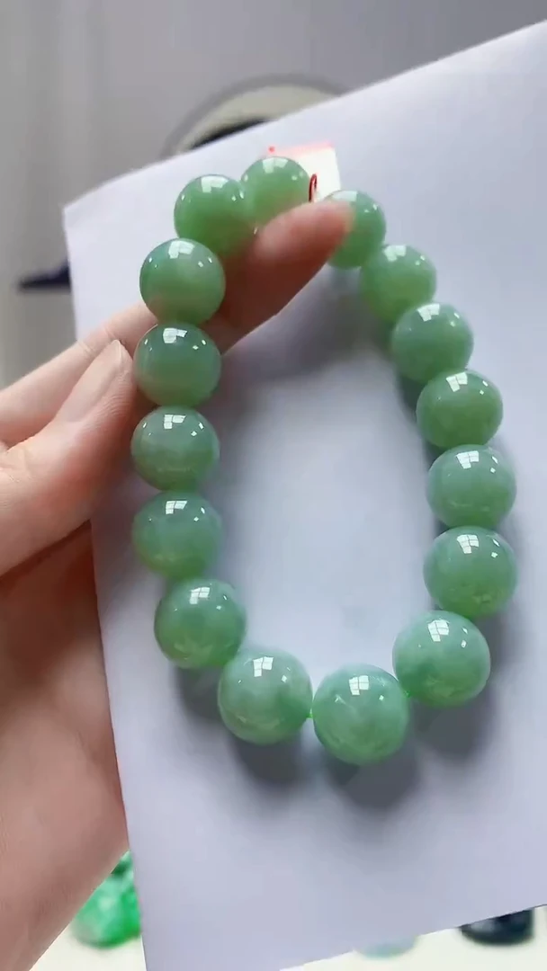 未镶嵌定制翡翠4852zm-毛货手串12