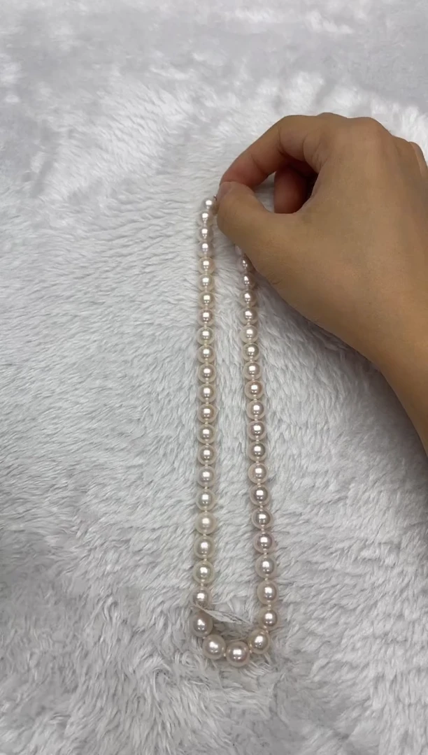 项链银S925镶嵌海水珍珠AK8.5-9mm