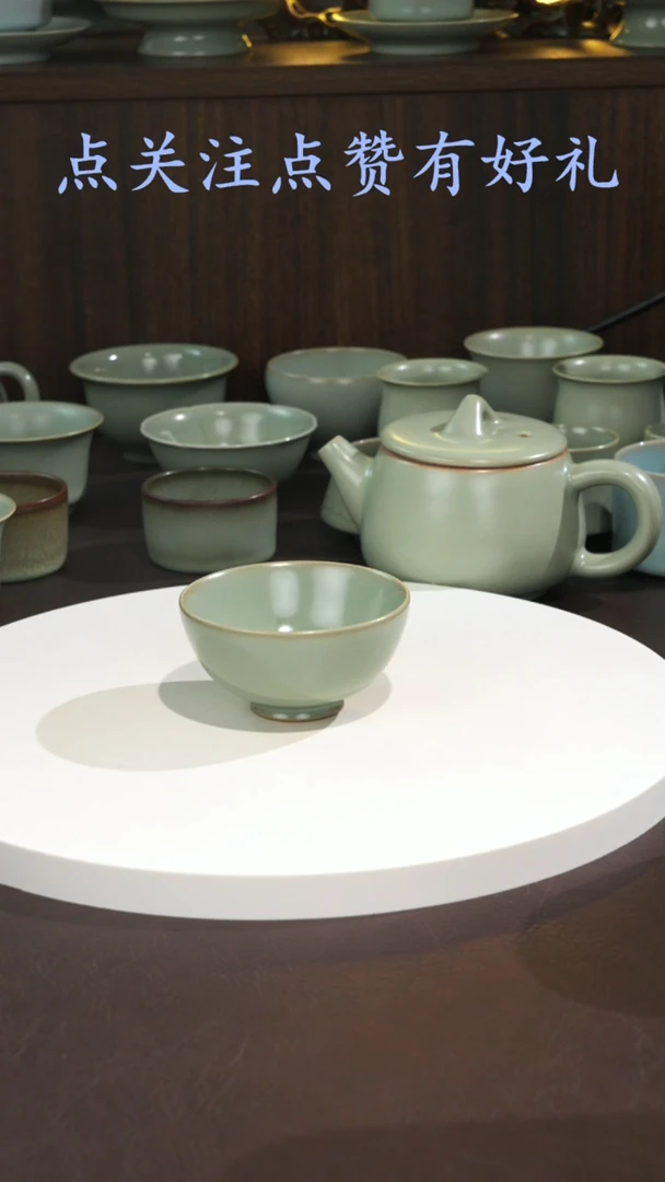 慢**风宣宝汝瓷原矿原釉手工作品微瑕