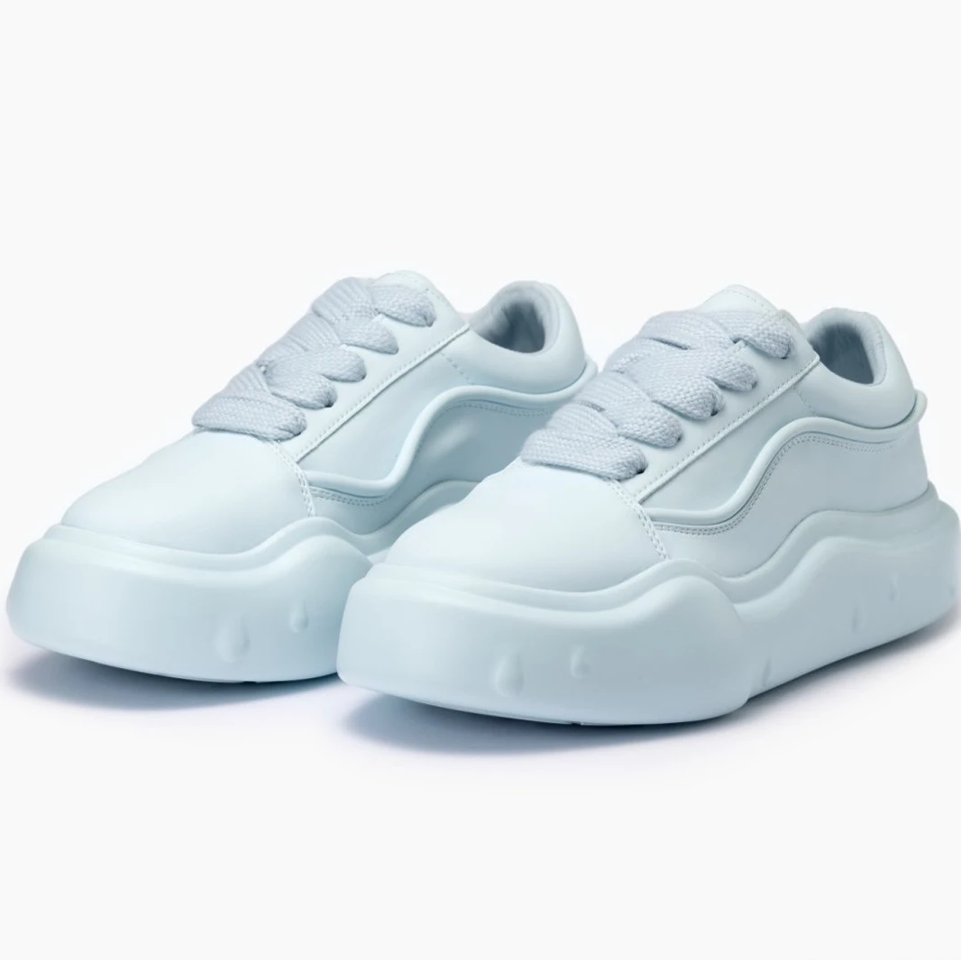 RICHMILK 男女同款真皮厚底 低帮 百搭 增高明星同款时尚休闲鞋