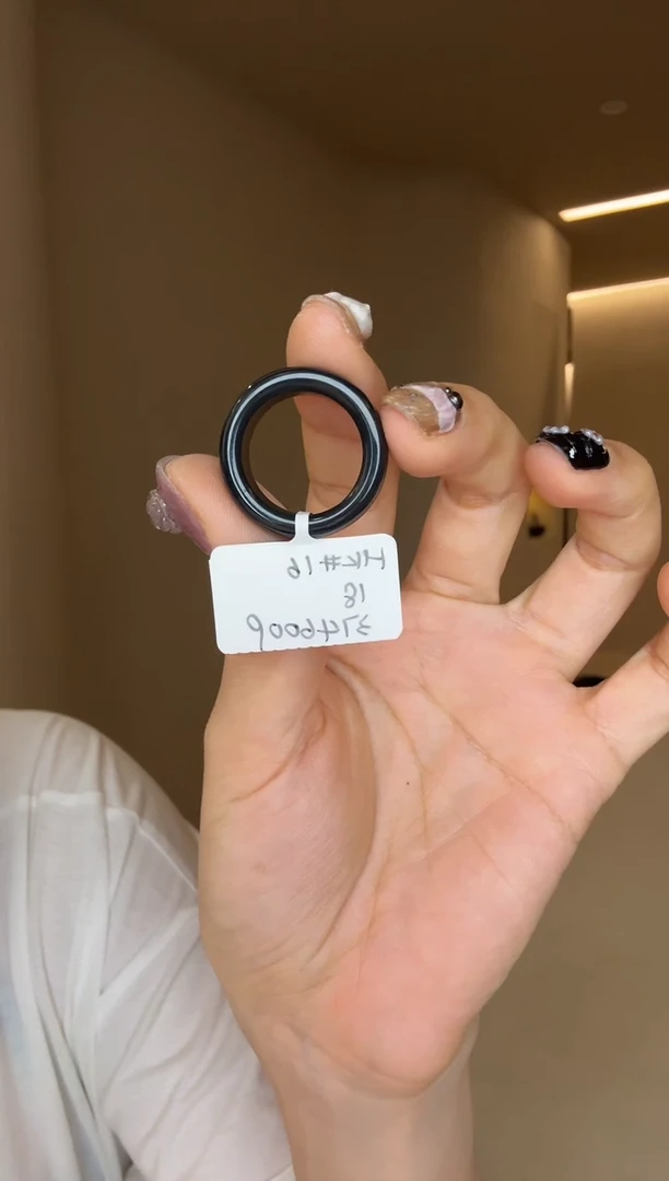 【闪购商品】和田玉戒指未镶嵌16码墨玉