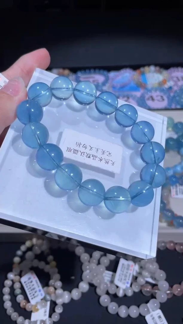 水晶手链未镶嵌溪*?145号多样性发货一E 15+海蓝宝