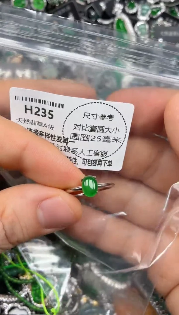 颈饰未镶嵌翡翠H235戒指
