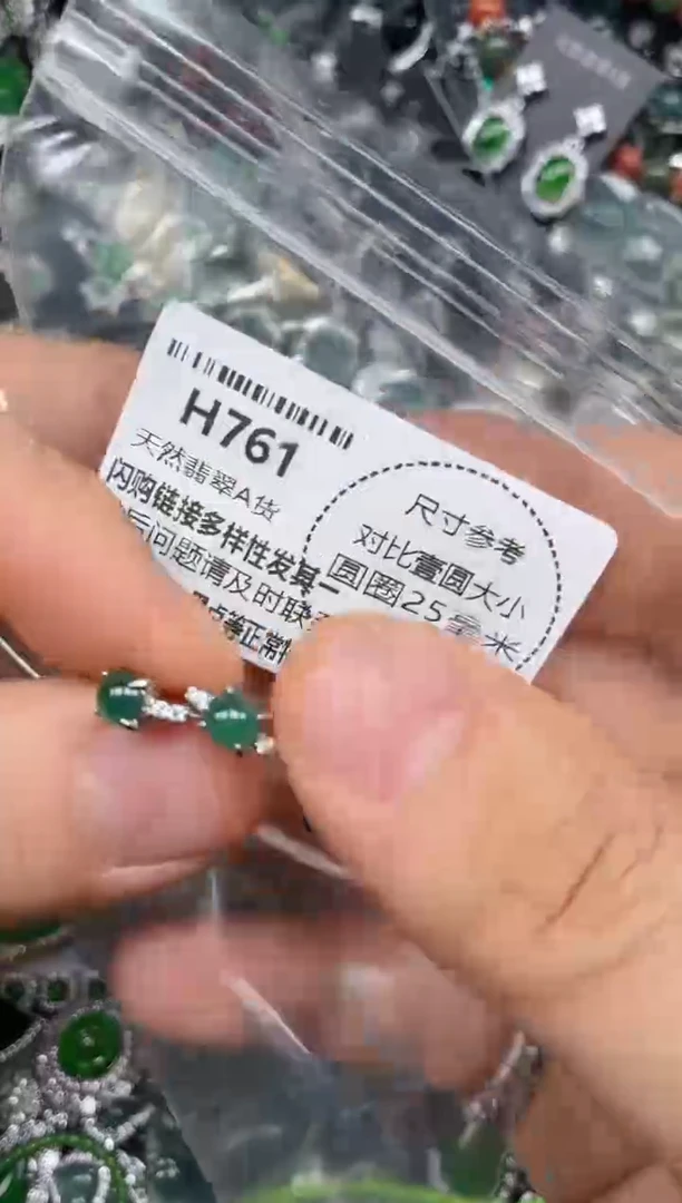 颈饰未镶嵌翡翠H761耳扣